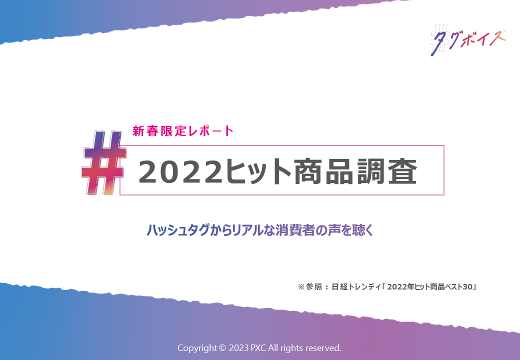 2022ヒット商品調査　–　レポート　tagvoice